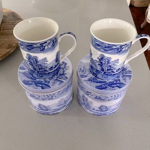 Spode Blue Room Collection Mugs.Set of 2